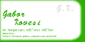 gabor kovesi business card